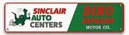 Holzschild "Sinclair Auto Centers" 10x40cm