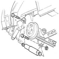 Schraube ( Stoßdämpferaufnahme, Hinterachse, oben und unten) 