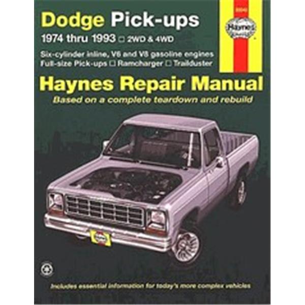 Reparaturanleitung Dodge Pick-up/Ram Charger/Trailduster 1974-1993