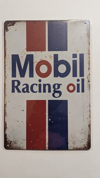 Metallschild Mobil Racing Oil (20x30cm)