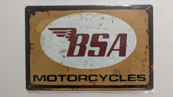 Metallschild BSA Motorcycles (30x20cm)