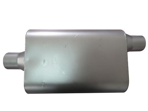 Auspufftopf, 57mm (2 1/4") Anschlussweite, Einlass mittig/Auslass versetzt