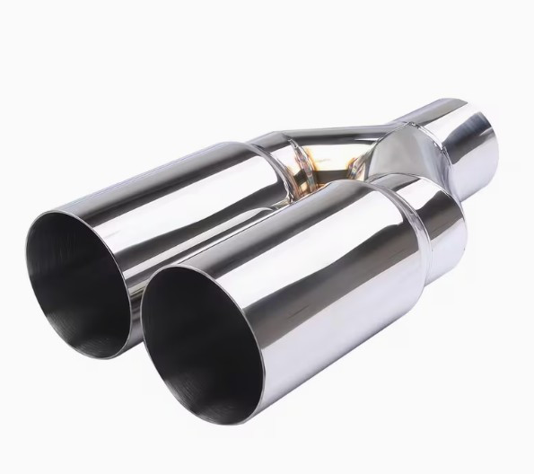 Auspuffblende Edelstahl 1x 2.5" auf 2x 3"