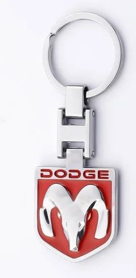 Schlüsselanhänger rot/silber (Dodge), Schlüsselanhänger, Shop USA